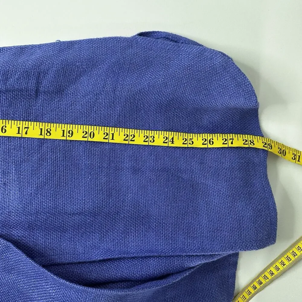 Maralyce Ferree Jacket Womens Small Purple Toggle Button Linen Boxy Lagenlook - Picture 9 of 10